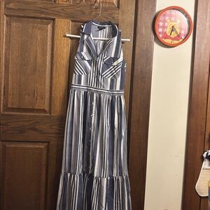 Stylehouse button down striped maxi dress size large